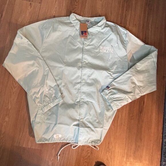 Russell Athletics Mens NWT Light Green Golf Sport Windbreaker Big & Tall 4XL - Picture 1 of 6